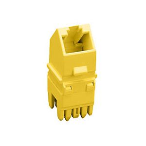 Allen Tel AT66EZ AGL 04 Cat 6 Angled E Z Jack Module Yellow