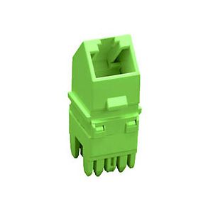 Allen Tel AT38EZ AGL 05 Cat 3 Angled E Z Jack Module Green